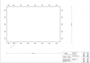 Hallenbüro 4-seitig 7,50 x 5,00 m 37,5 m² (HB4-7550)